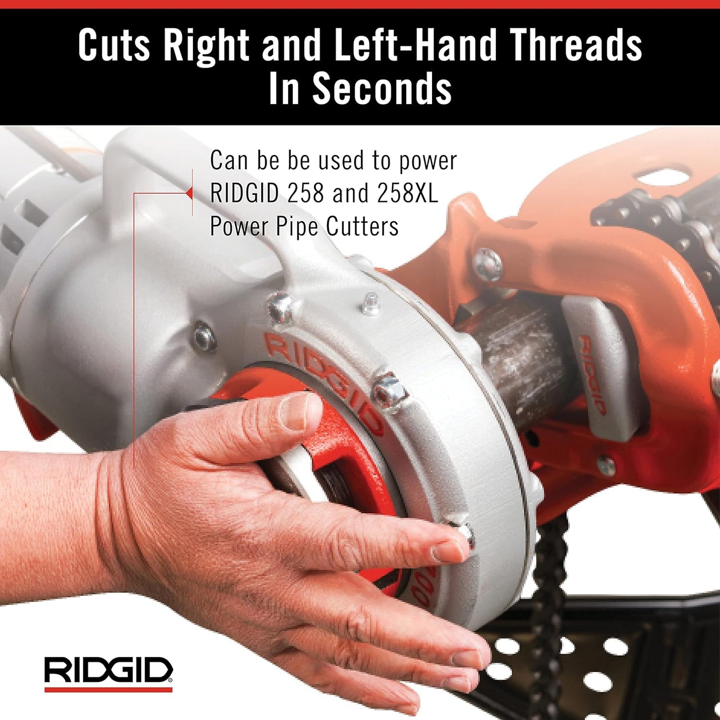 RIDGID 41935 Model 700 Handheld Pipe Threader – 120V Power Drive | Compatible with 12-R, 00-R, 11-R Die Heads