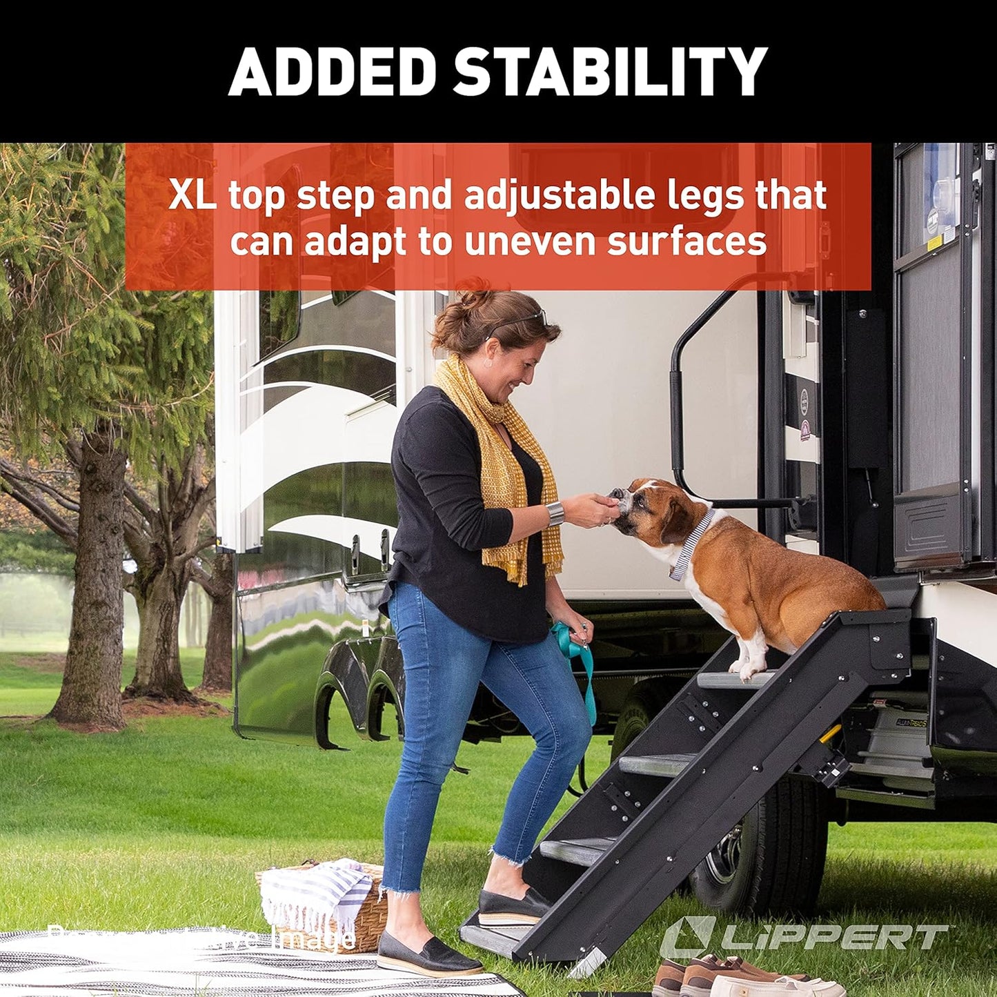 Lippert Solid Step RV Stairs – Double, Triple & Quad Step Entry for Travel Trailers - Autosphere