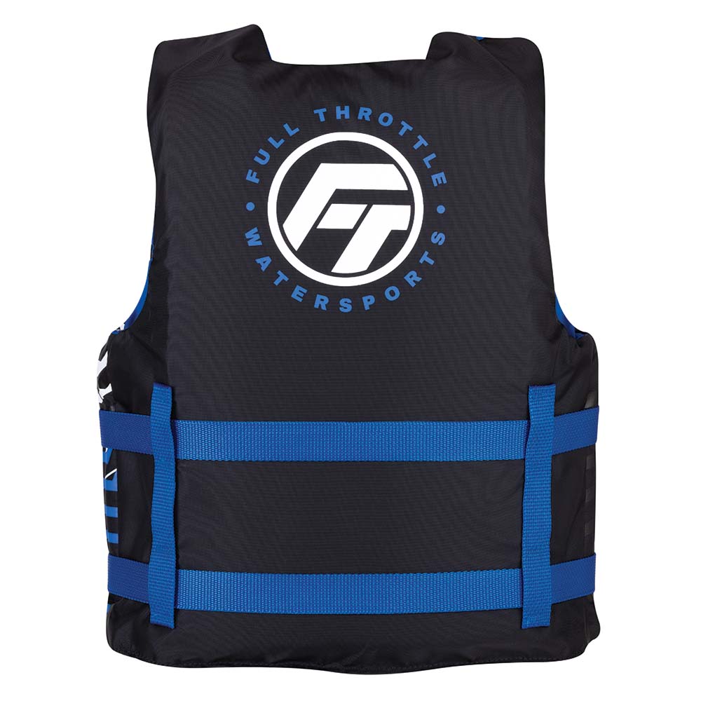 Full Throttle Youth Nylon Life Jacket - Blue/Black (Part Number: 112200-500-002-22)