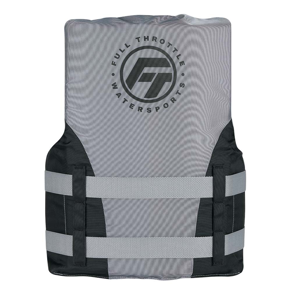 Full Throttle Teen Nylon Life Jacket - Grey/Black, Part Number 112200-701-010-22