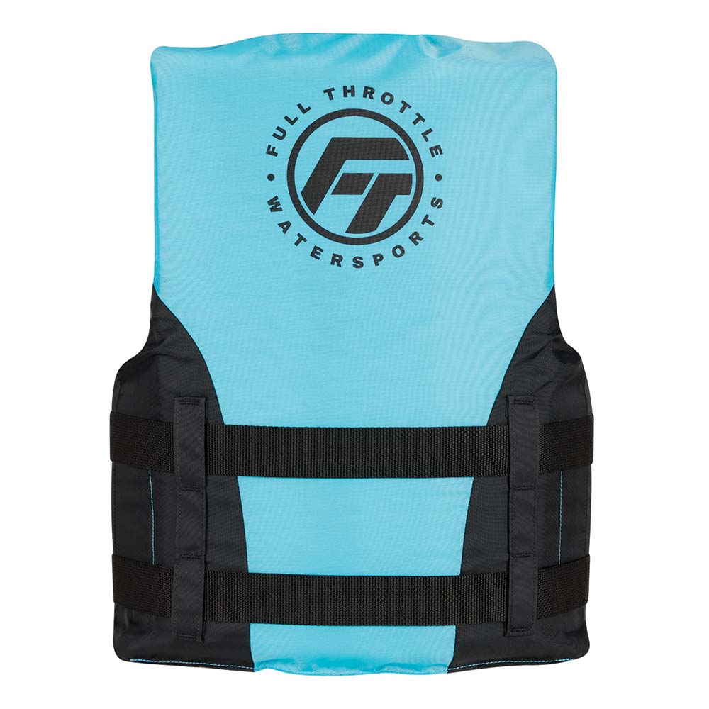Full Throttle Teen Nylon Life Jacket - Aqua/Black - Part Number 112200-505-010-22