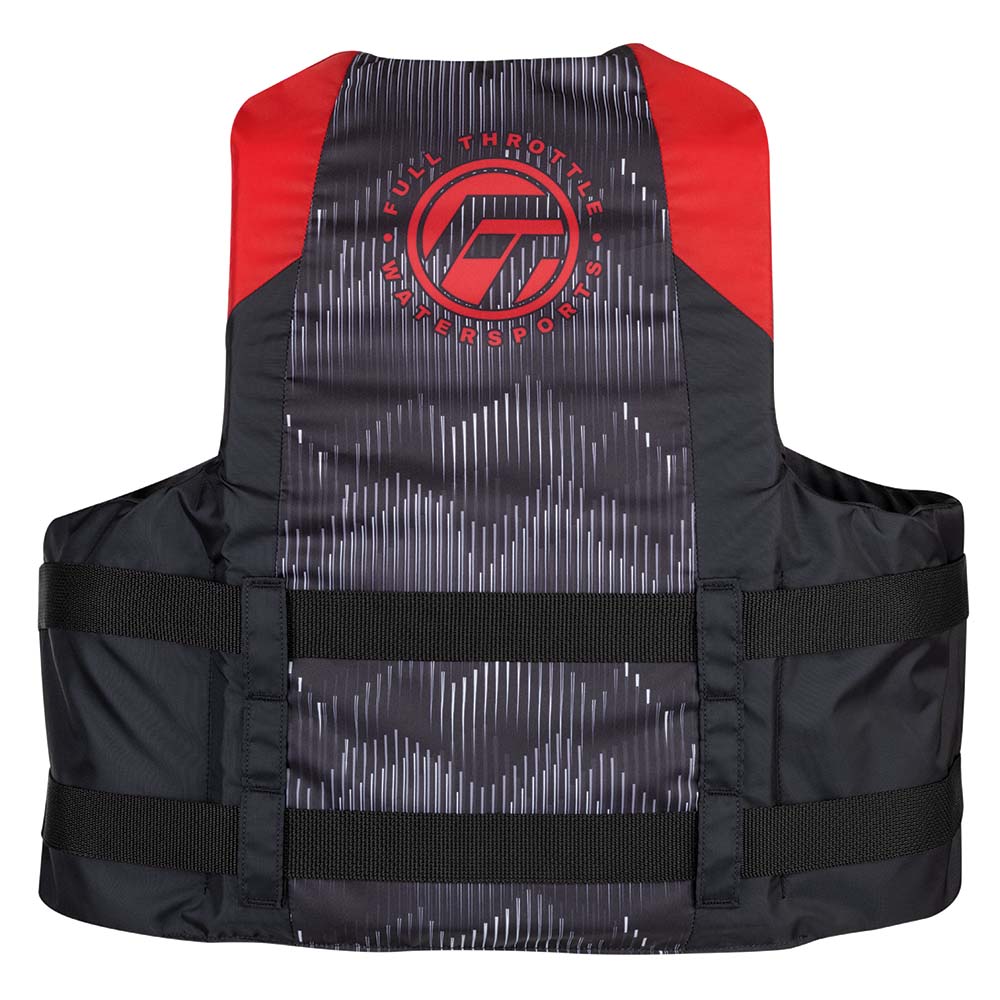 Full Throttle Adult Nylon Life Jacket - 4XL/7XL - Red/Black - Part #112200-100-110-22