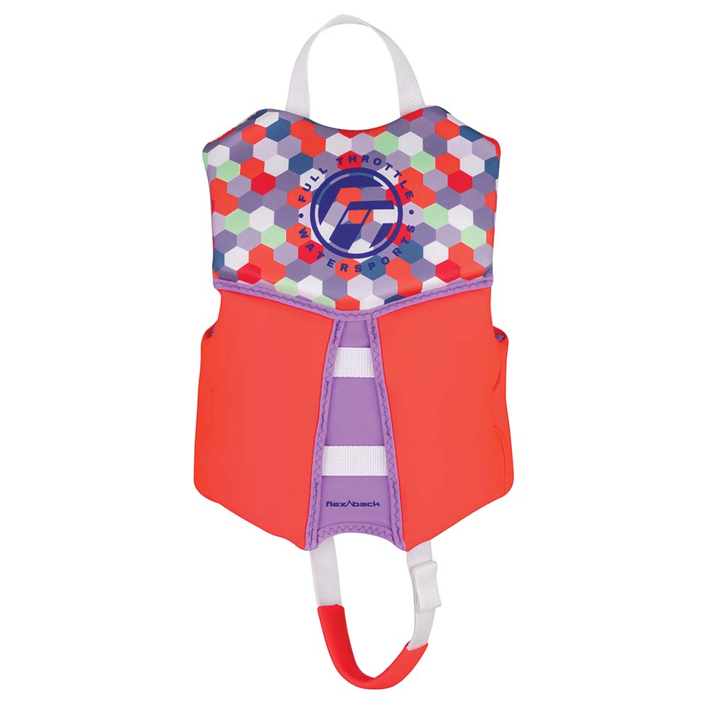 Full Throttle Child Rapid-Dry Flex-Back Life Jacket - Pink, Part Number 142500-105-001-22