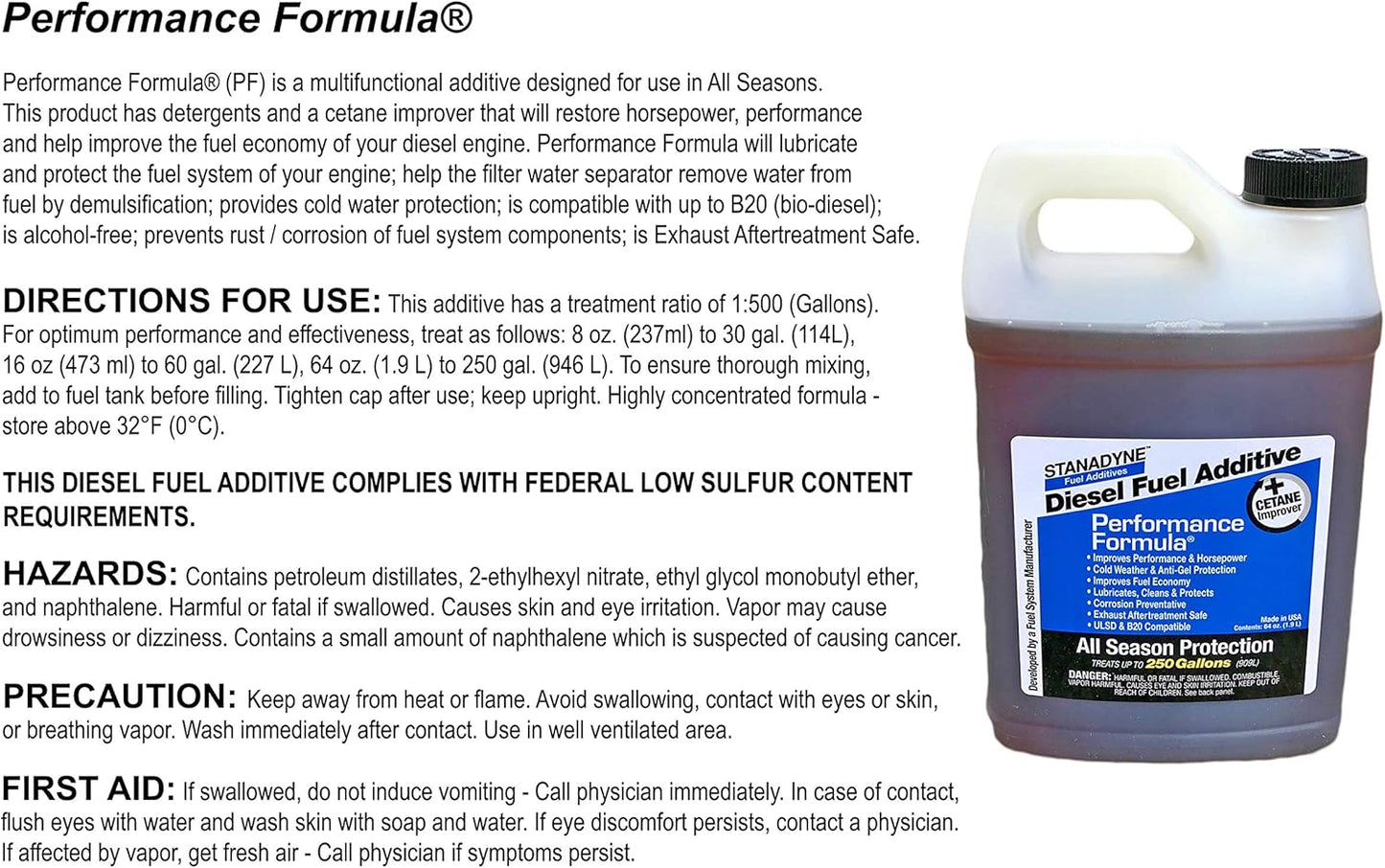 Stanadyne Diesel Performance Formula 38566, 64 Ounce