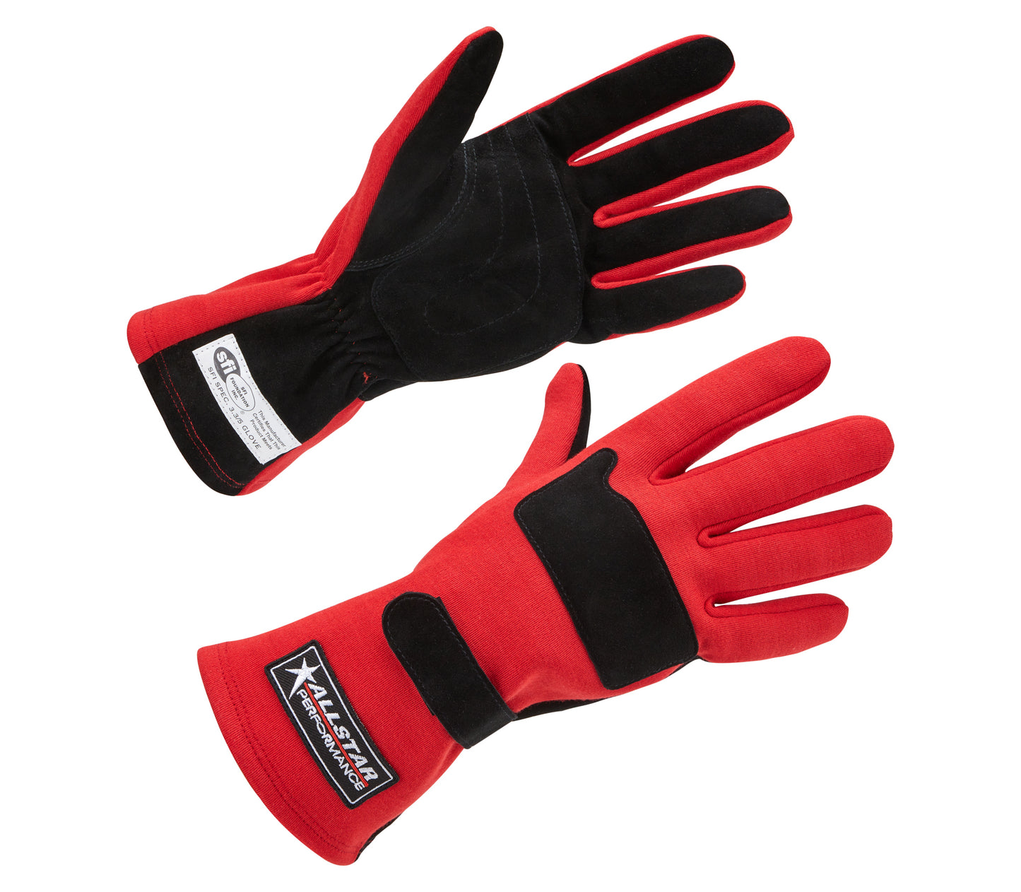 ALLSTAR PERFORMANCE Driving Gloves SFI 3.3/5 D/L Red X-Large