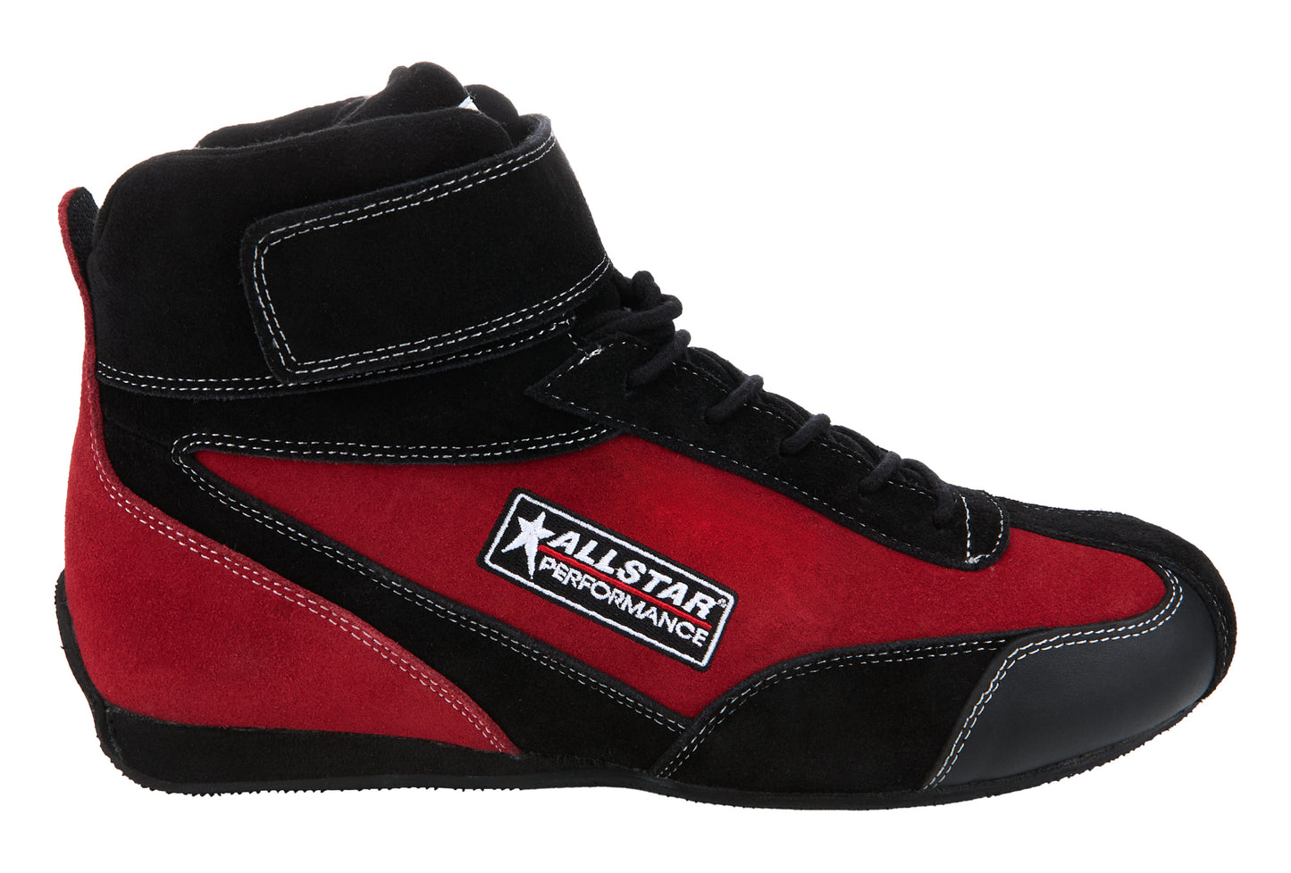 ALLSTAR PERFORMANCE Driving Shoes Black/Red SFI 3.3/5 Pro Series Size 9.5
