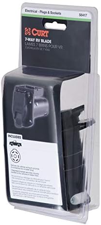 Curt Manufacturing 7-Way RV Socket with Mounting Bracket - Part 58417