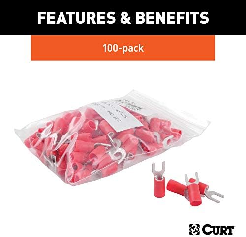 Curt Manufacturing 59611 2218 G Spade Terminals - 100 Pack