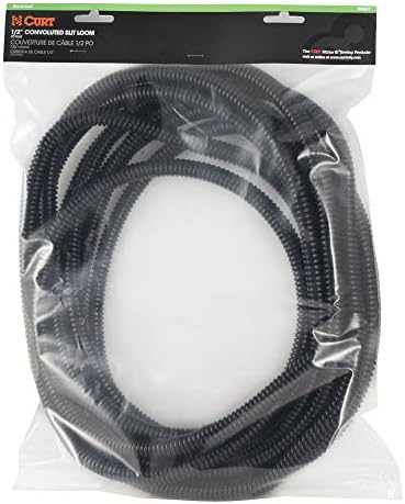 Curt Manufacturing 59827 1/2 Inch x 25 Inch Convoluted Slit Loom (Packaged)