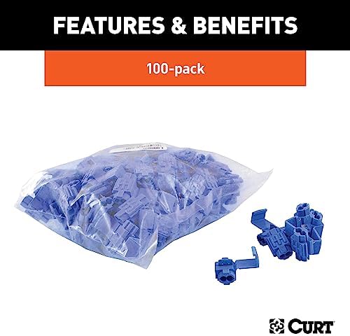 Curt Manufacturing 1814 Gauge Tap Connector - Pack of 100