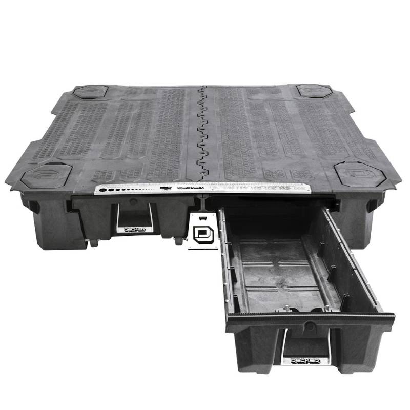 Decked LLC 0415 Titan Black Bed Storage System with Decked Out Package for 6.7 ft Pickup Trucks