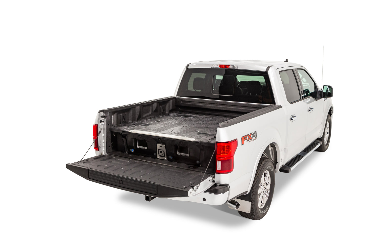 Decked LLC 0414 F150 6 ft 5 in Bed Storage System with Decked Out Package for 8 ft Black Bed