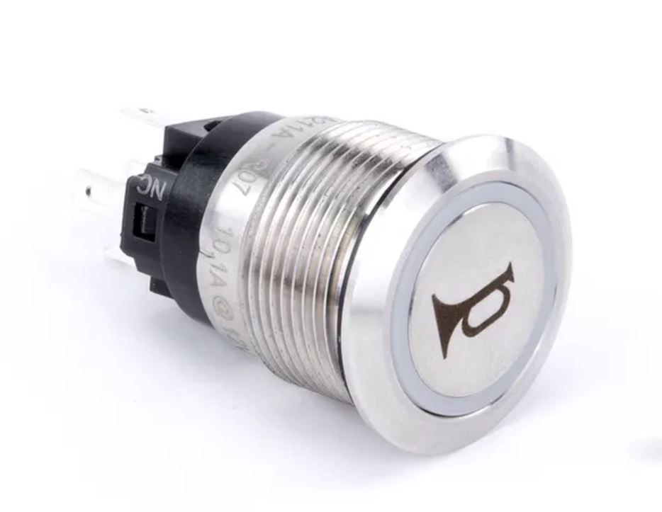 SIERRAMARINE AV10050R Push Button Horn Switch with Red Halo