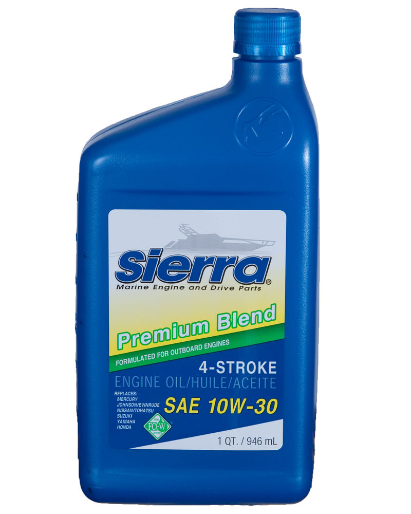 SIERRAMARINE 10W30 Oil - QT, Part No. 1894202