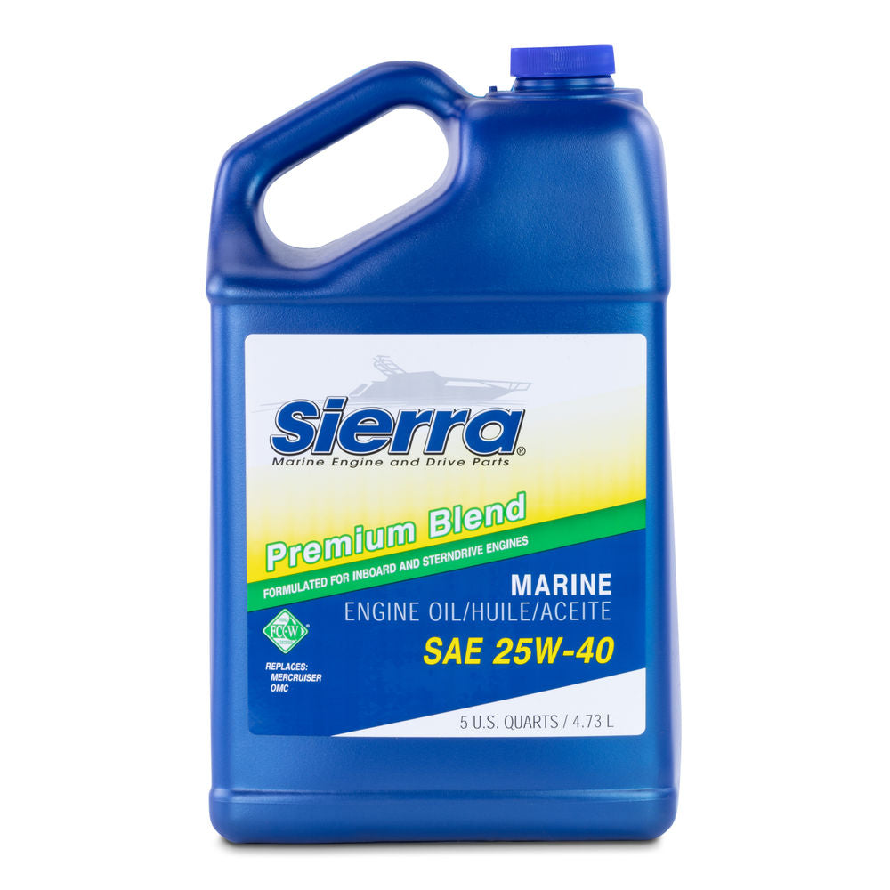 SIERRAMARINE 25W40 Oil - 5 Quart (Part Number: 1894004)