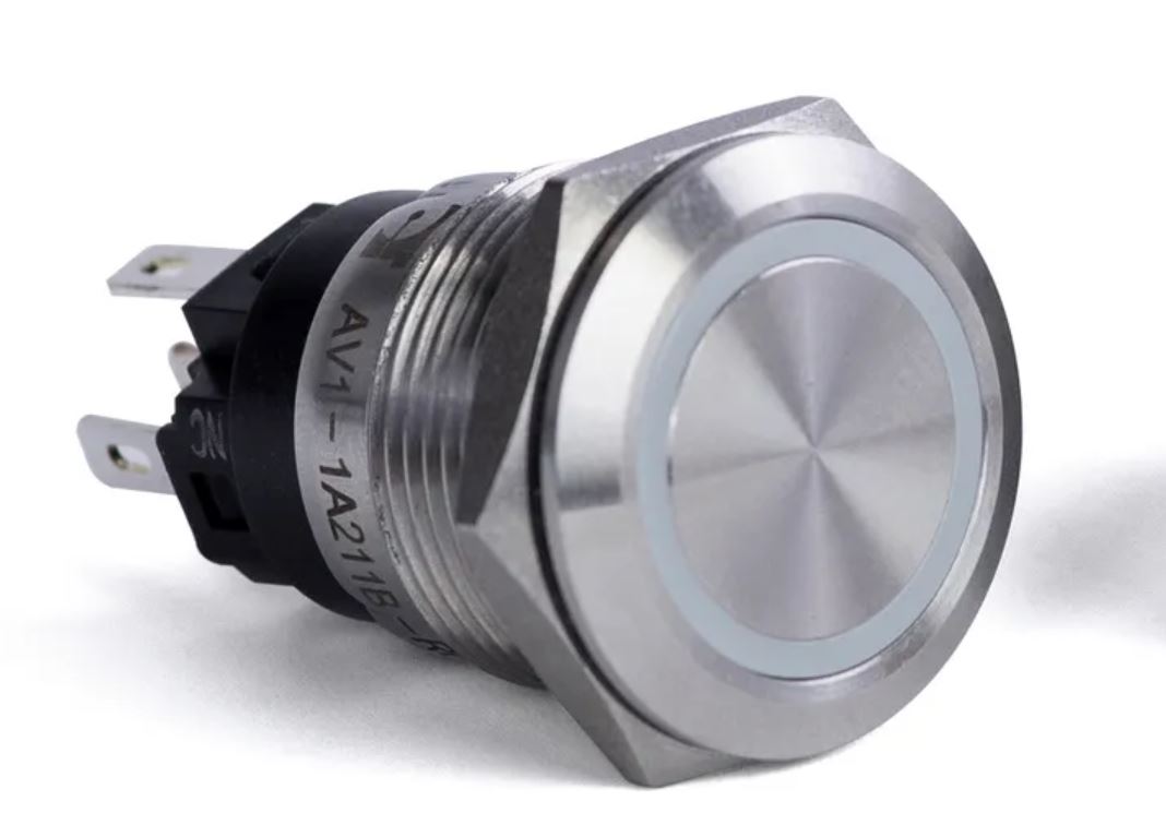 SIERRAMARINE AV10040B Push Button Switch with Blue Halo