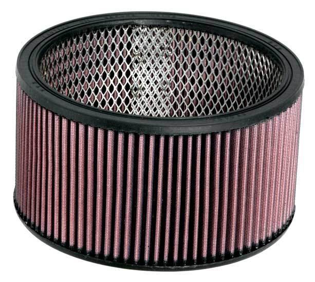 K and N Engineering E-3650 Universal Air Filter - Reusable Cotton, 9 in Diameter, Red