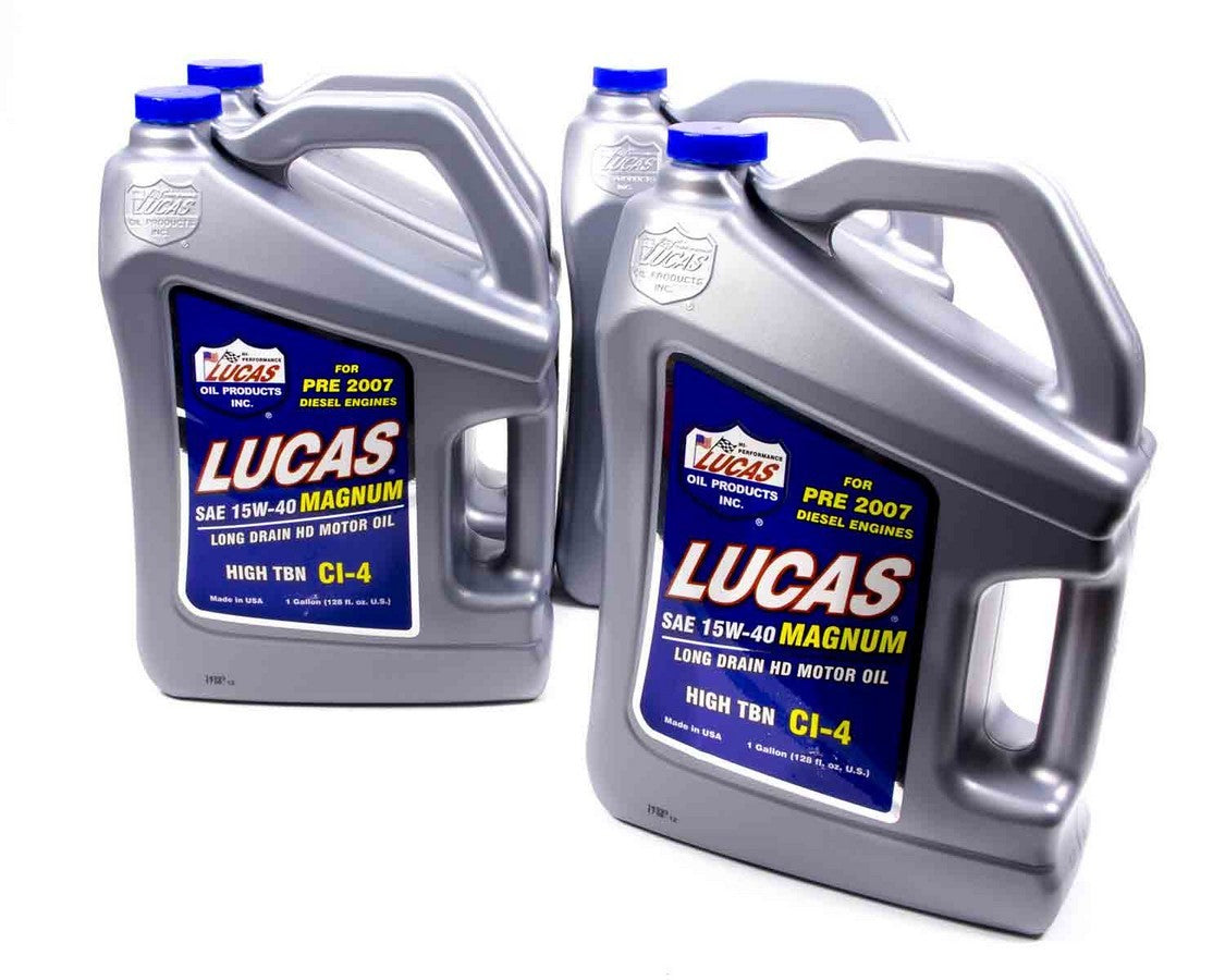 Lucas Oil 15W40 Magnum Motor Oil - 4x1 Gallon Set