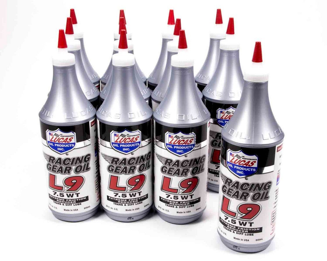 Lucas Oil L9 Racing Gear Oil 10456 - 12x1 Qt Synthetic Limited Slip Additive