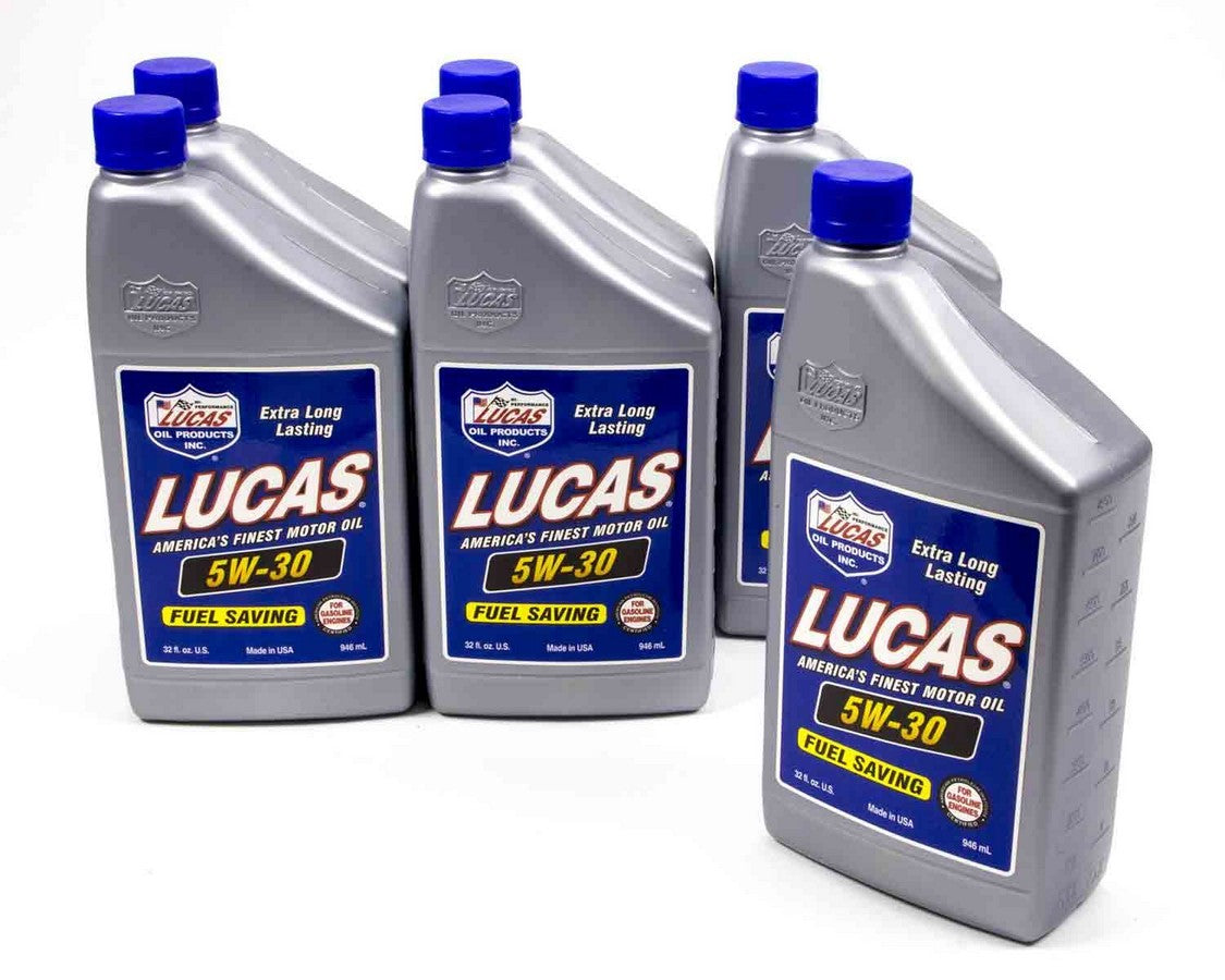 Lucas Oil 10474 SAE 5W30 Motor Oil - High Performance 6-Pack