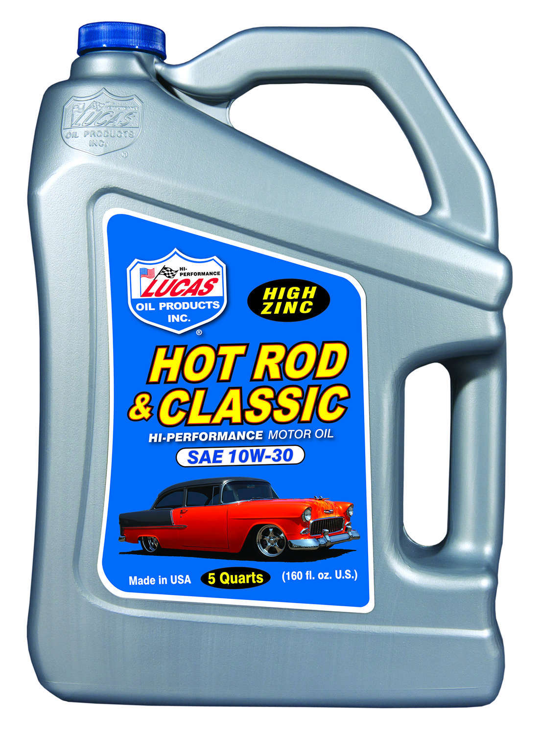 Lucas Oil 10679 10W30 High Zinc Petroleum Oil - 3x5 Qt Jug Set for Hot Rods and Classic Cars