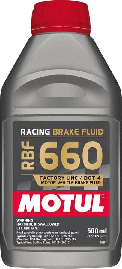MOTUL USA MTL101667 Brake Fluid RBF 660 Factory Line - DOT 4 Synthetic - 1/2 Liter