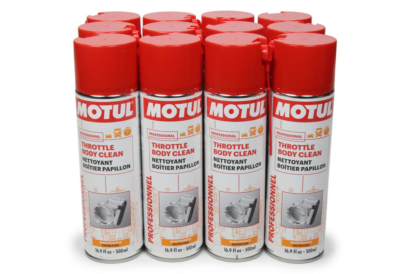 MOTUL USA Throttle Body Clean - 12 x 16.9oz Aerosol (Part Number: 109615)