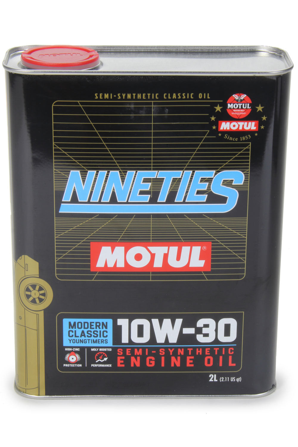 MOTUL USA Classic Nineties Oil 10W30 - 2 Liter Semi-Synthetic Motor Oil