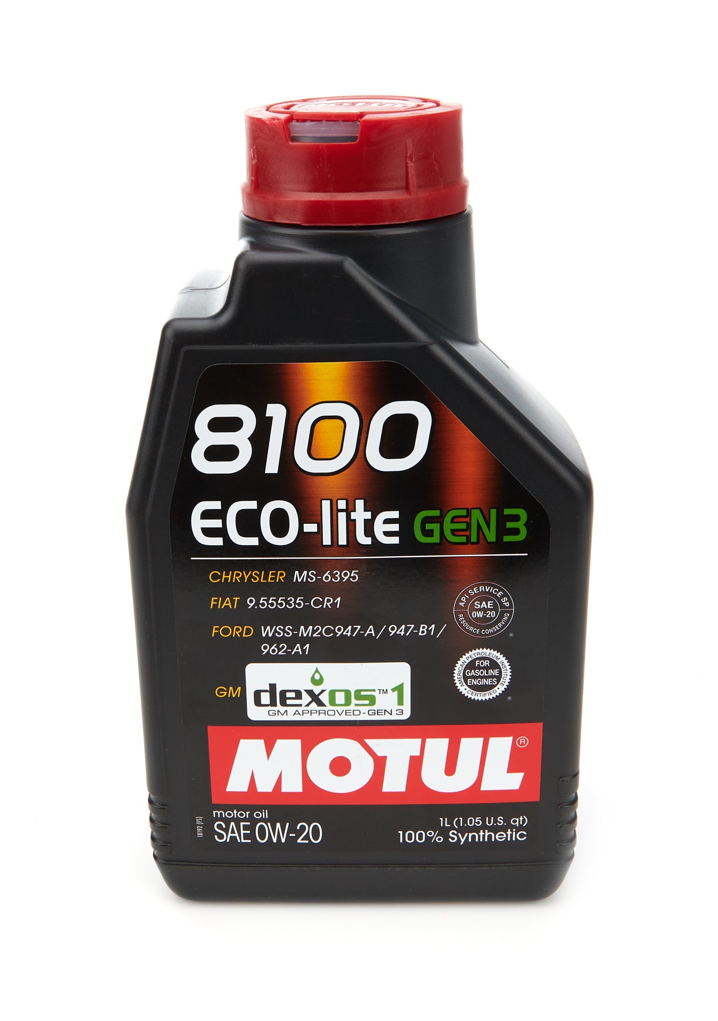 MOTUL USA 8100 Eco-Lite Gen3 0W20 Synthetic Motor Oil - 1 Liter