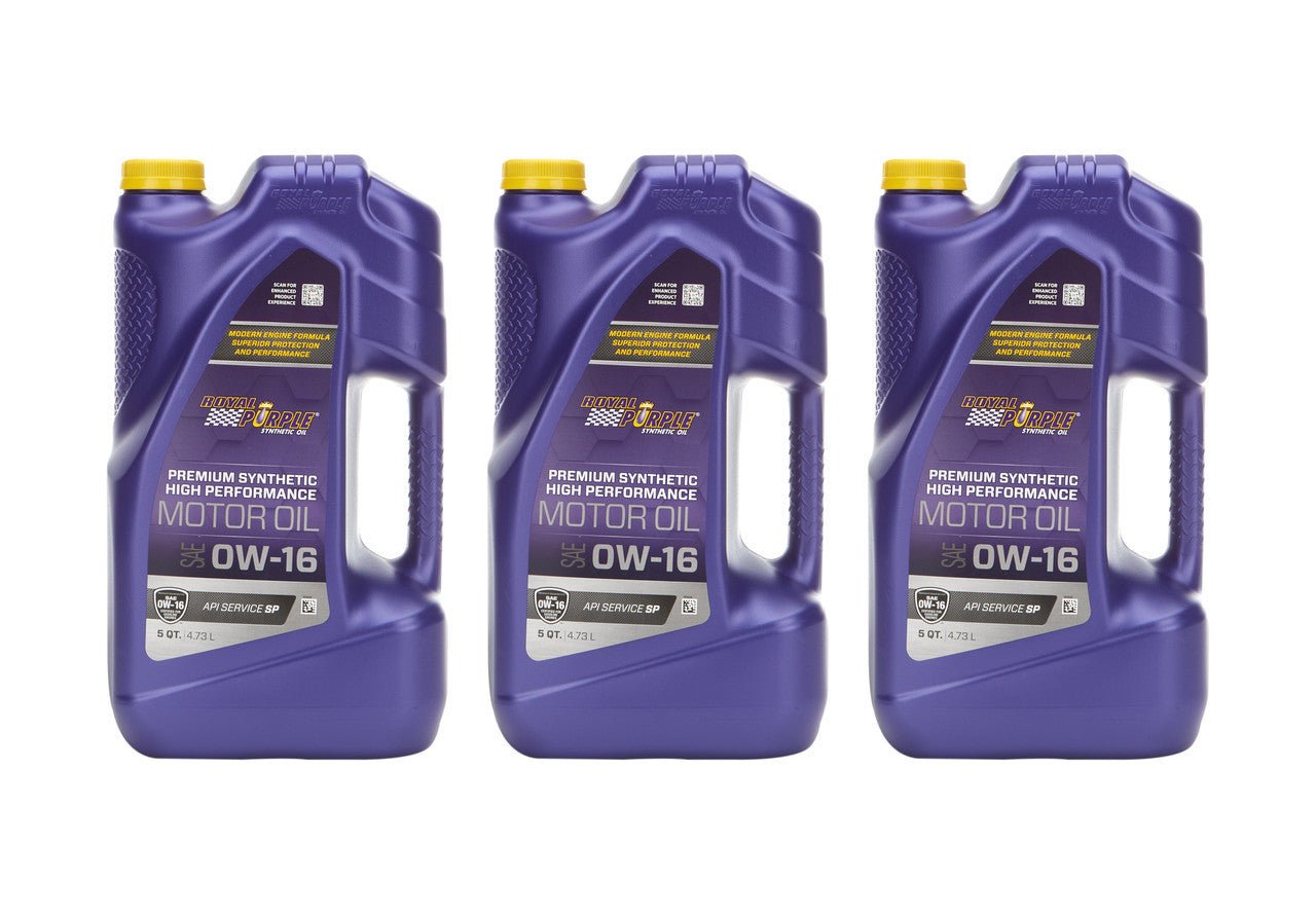 Royal Purple 53016 0W16 Full Synthetic Motor Oil Case (3 x 5 Quart Jugs) - Autosphere
