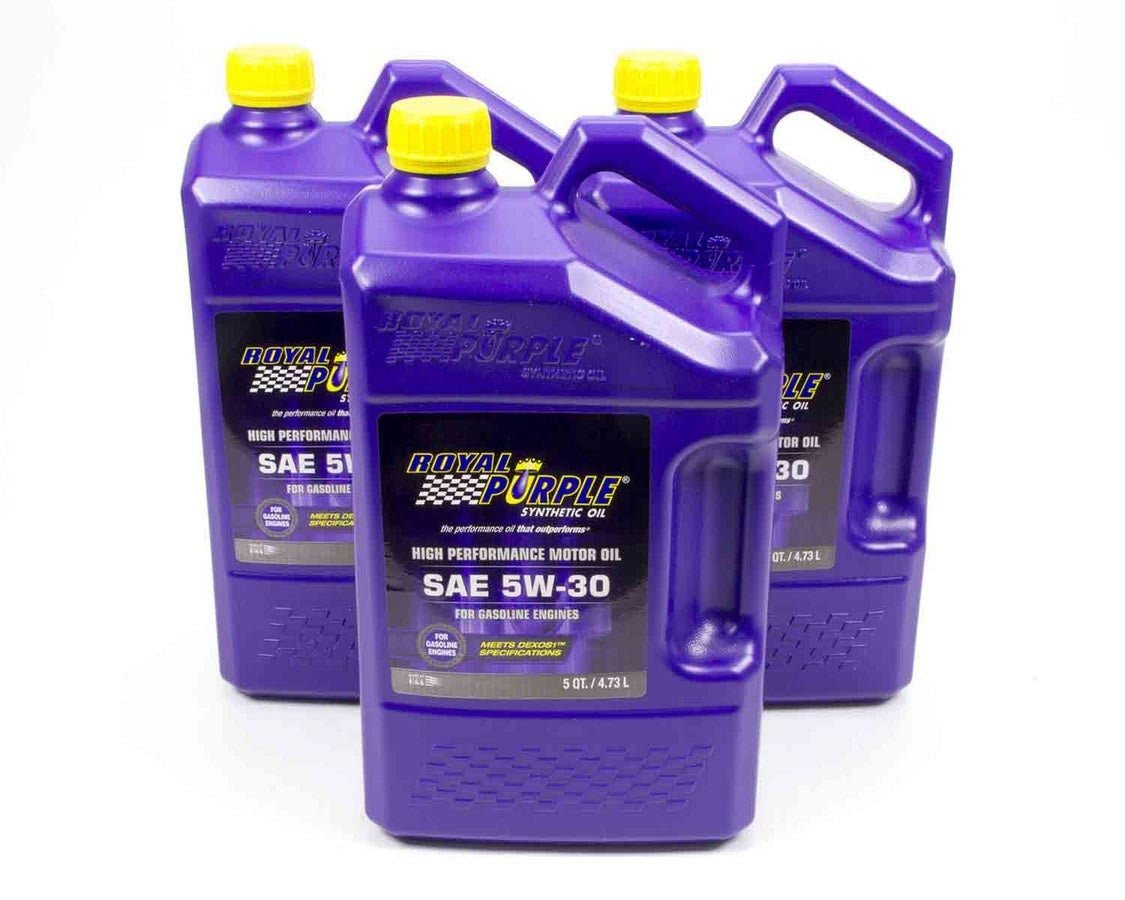 Royal Purple 5W30 Multi - Grade SAE Oil - 3x5 Quart Bottles - Autosphere