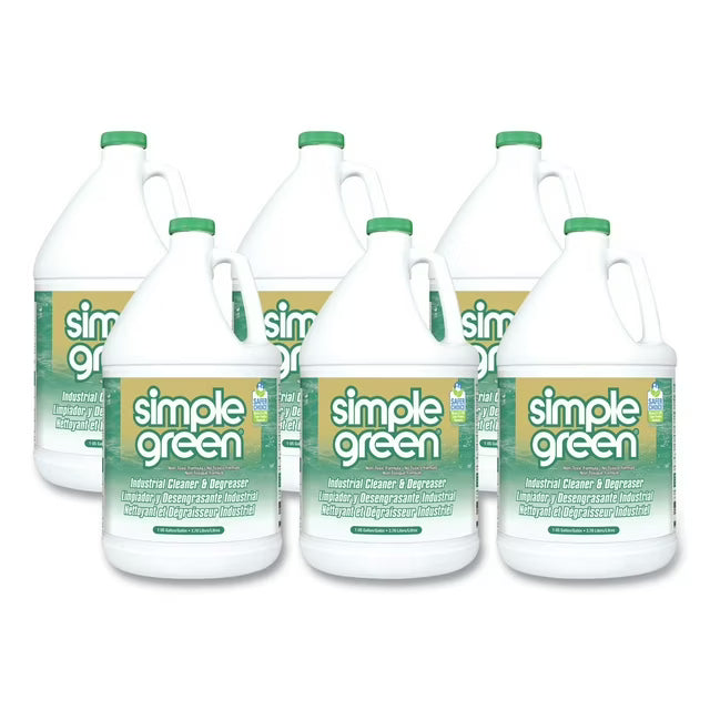 Simple Green Industrial Cleaner and Degreaser – 1 Gallon Jug, Heavy-Duty, Biodegradable, 6 Gal Case (2710200613005)