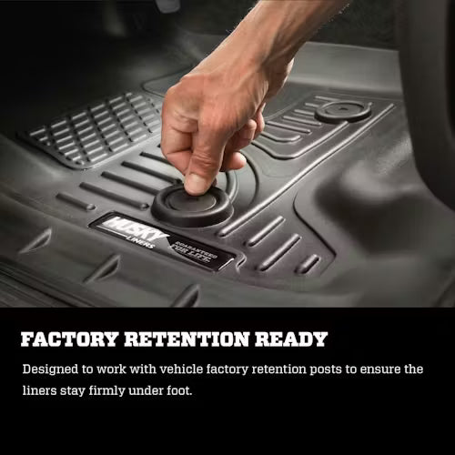 Husky Liner 96891 Ioniq 5 Weatherbeater Front & Second Row Floor Liners in Black