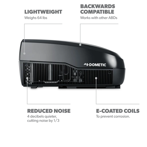 Dometic FreshJet X 15K BTU RV Air Conditioner with Mechanical Ventilation – Black | USA Model