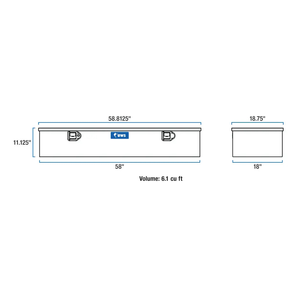 UWS/United Welding Services Black Fifth Wheel Tailboard, 58 x 18 x 10 inches