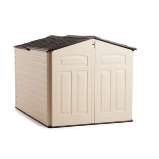 Rubbermaid Slide-Lid Outdoor Storage Shed - Model 1800005 | Weather-Resistant, Low-Profile Design for Lawn & Garden Tools, Bikes & More