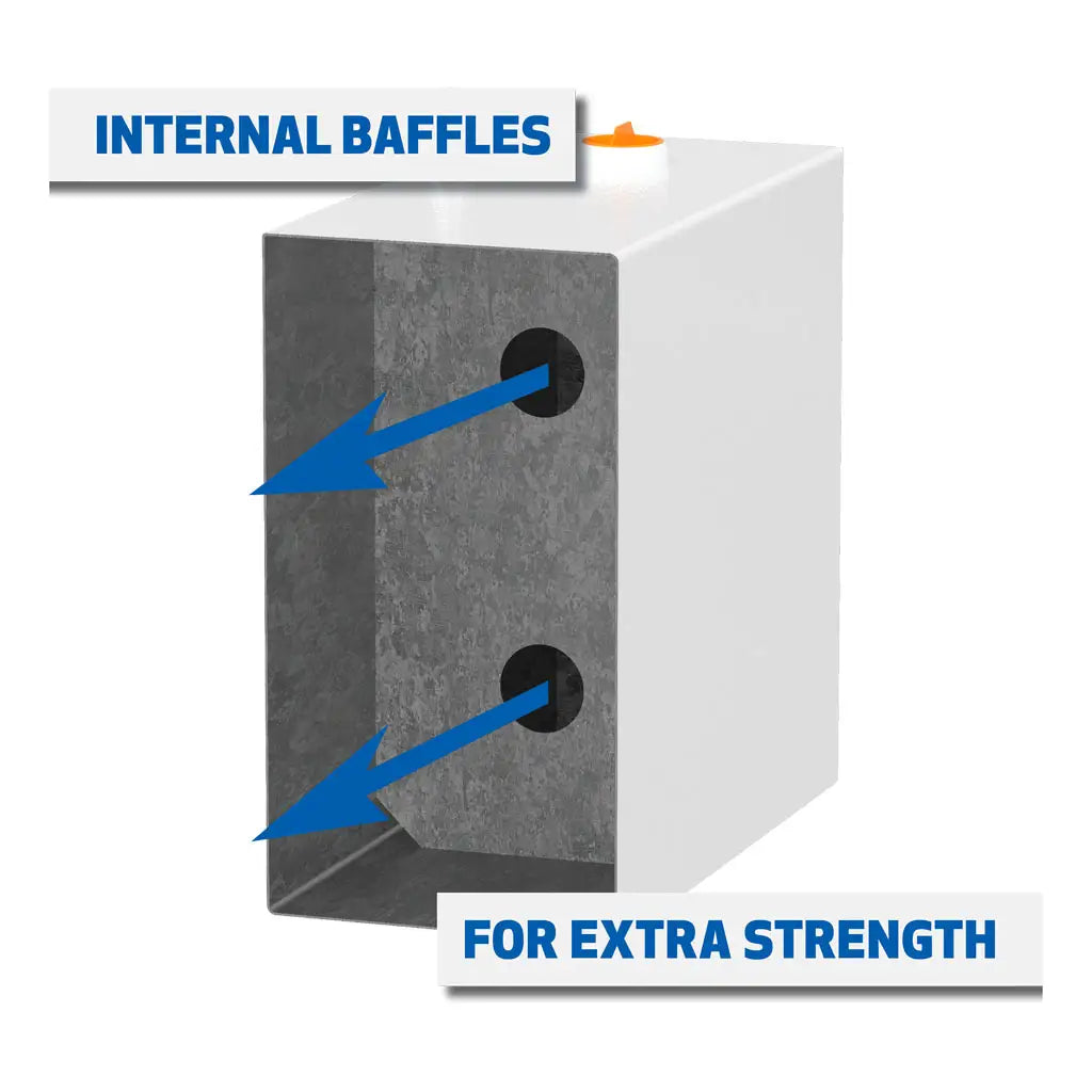 UWS United Welding Services White 53 Gallon Rectangle Steel Transfer Tank (ST-53-R-W)