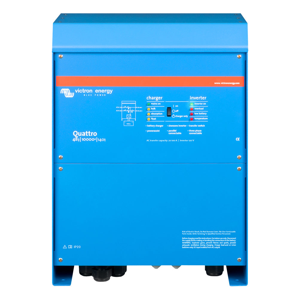 Victron Energy Quattro 48/10000 140-100/100 120V VE.Bus UL-Listed Inverter Charger