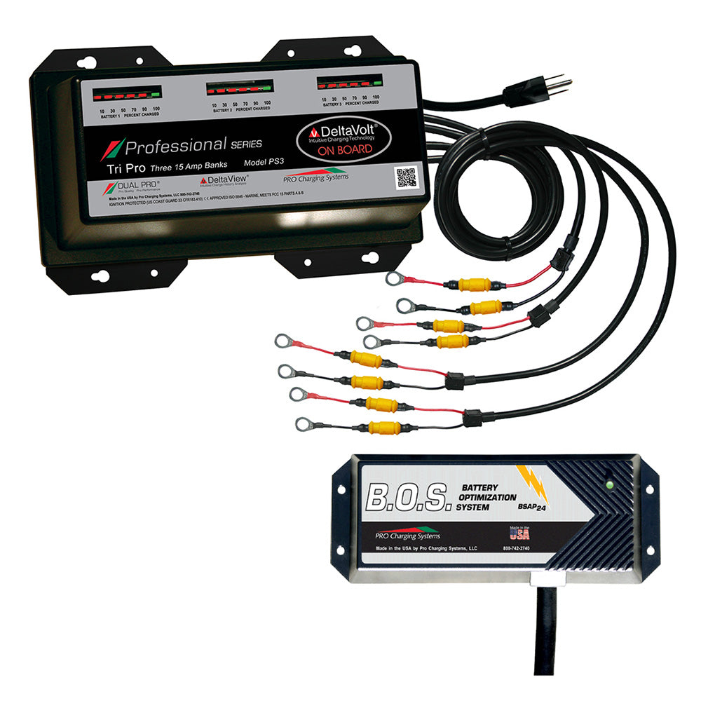 Dual Pro PS3 3 Bank Battery Charger with B.O.S. - PS3/BOS12V3