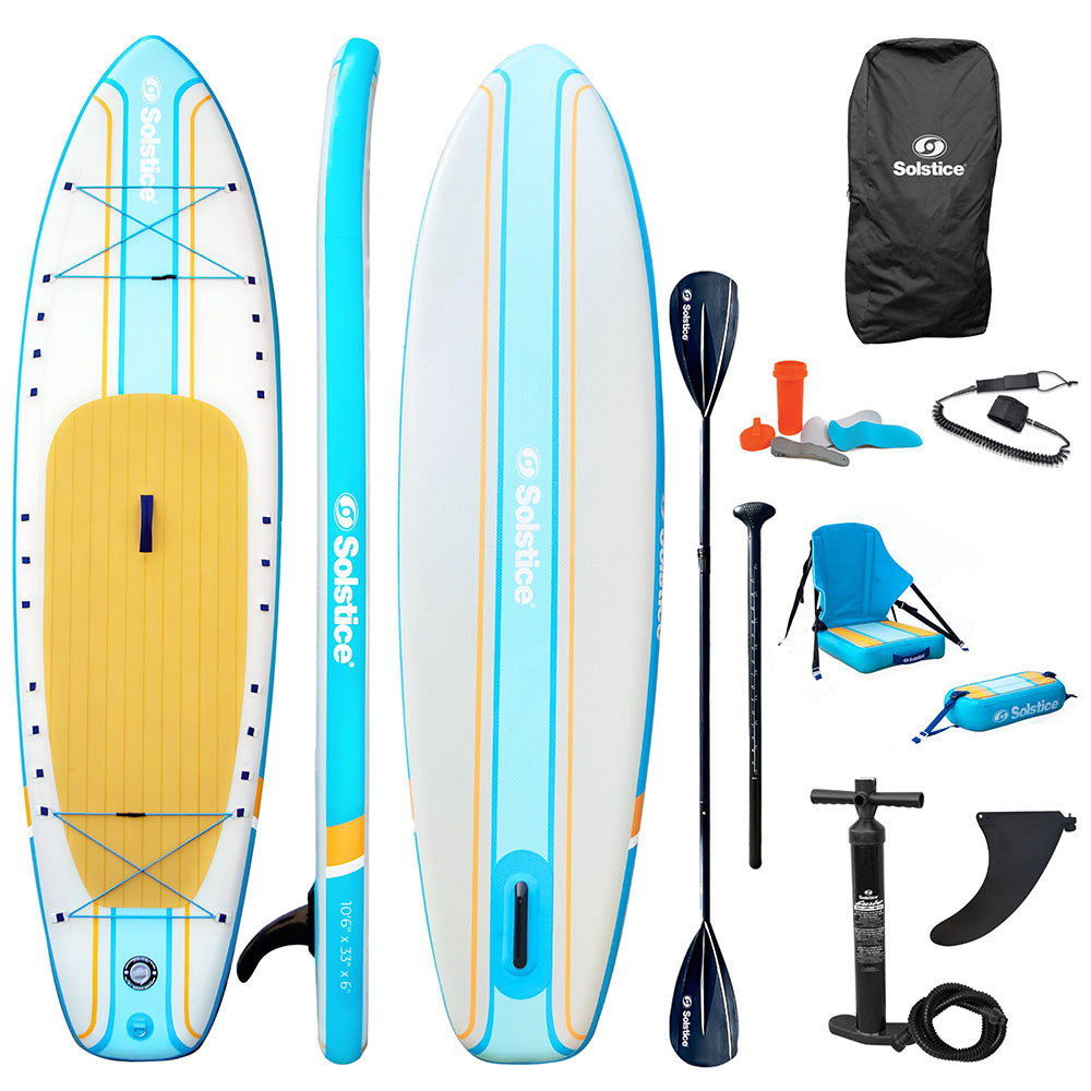 Solstice Watersports 10'6" Rambler Inflatable Stand-Up Paddleboard/Kayak 2-In-1 Kit
