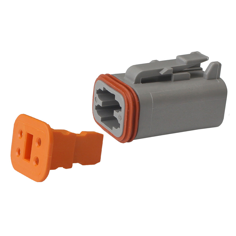 Pacer Group TDT06-4S-10 Deutsch DT Plug & Wedge Lock Kit - 4 Position - 10 Pack