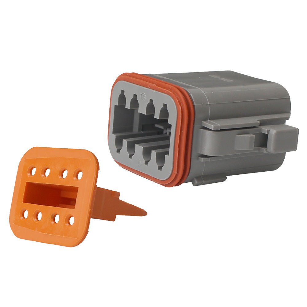 Pacer Group TDT06-8S-5 Deutsch DT Plug & Wedge Lock Kit - 8 Position - 5 Pack