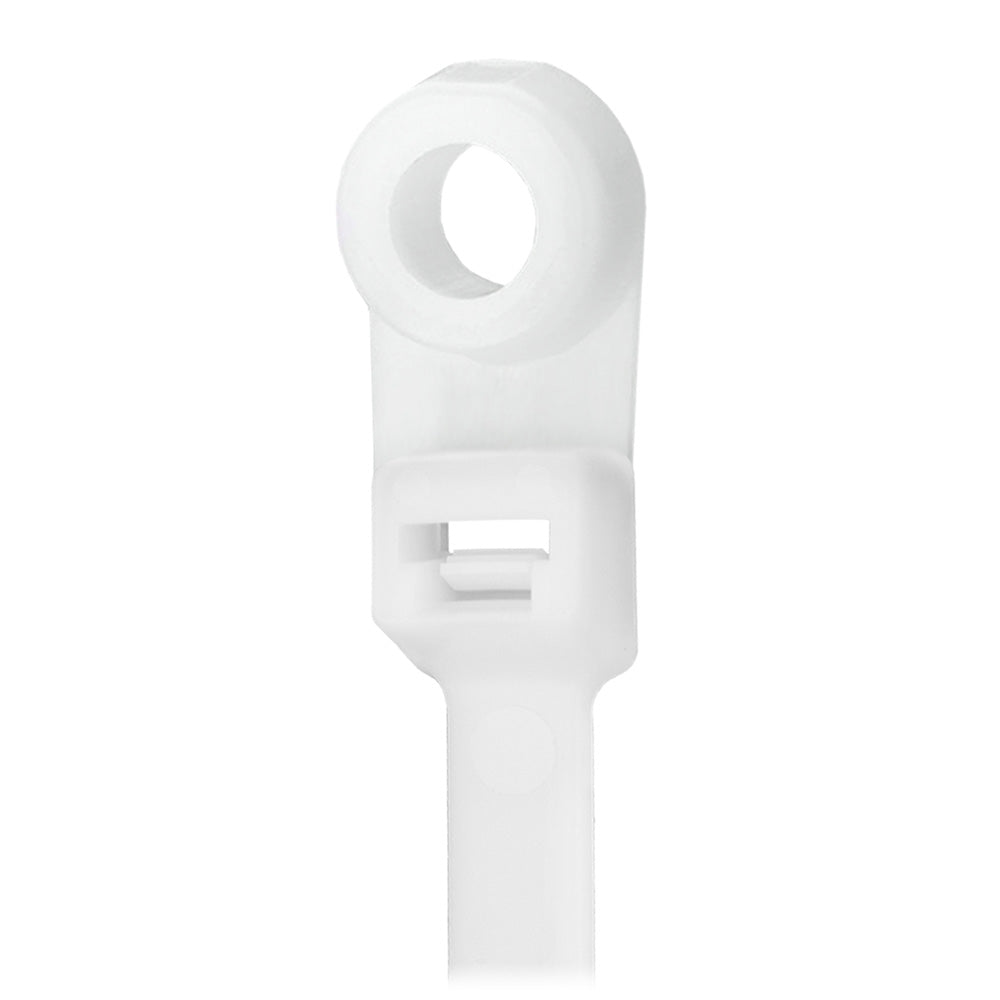 Pacer Group CTMR2S-100 8" Cable Tie with Mounting Ring - Natural Color - 50lb Tensile Strength