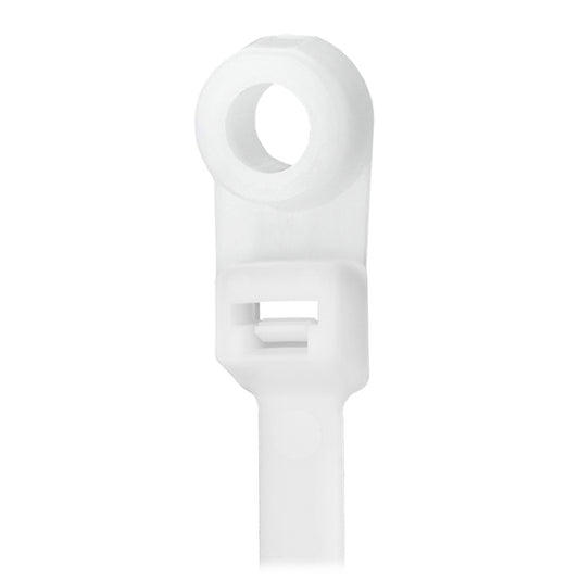 Pacer Group CTMR2S-100 8" Cable Tie with Mounting Ring - Natural Color - 50lb Tensile Strength