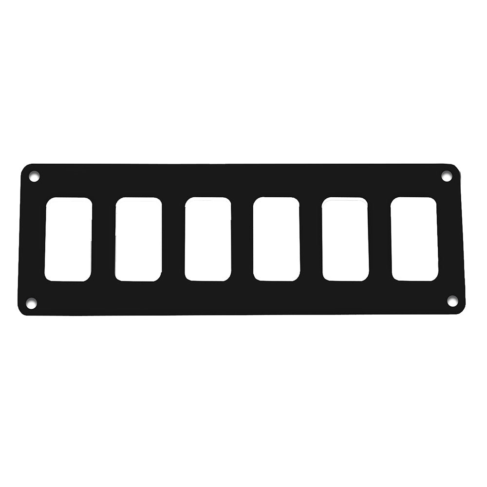 Pacer Group PSC-61-BK Switch Panel - 6 Switches, Black Powder Coated Aluminum