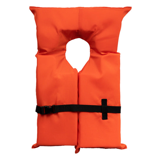 Bluestorm BS-T2-ORG-U Type II Adult Universal Foam Life Jacket - Orange