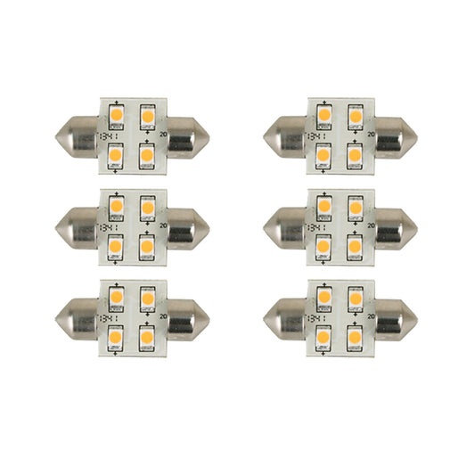 Scandvik 41160 Warm White LED Bulb 6-Pack