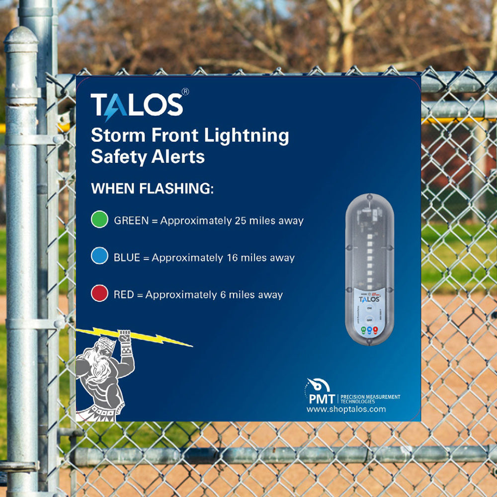 TALOS SFD-1824P-MTB Standard Lightning Detector with 18" x 24" Safety Information Sign