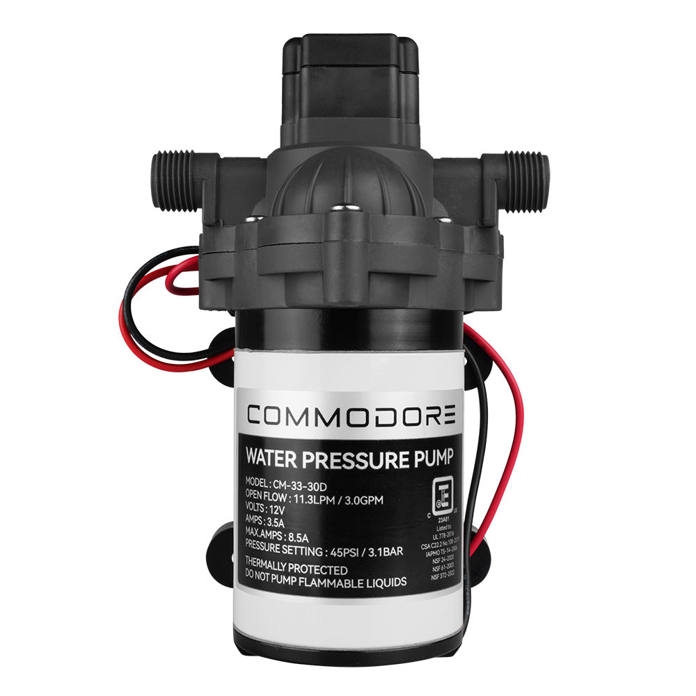 Commodore CM-33-30D 3.0 GPM Water Pump - 12V for Freshwater and Washdown Applications