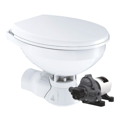 Commodore Quiet Flush Electric Toilet CM4RMT - Rear Macerator with Raw Water Pump